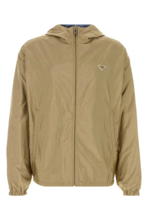 Camel Re-Nylon reversible windbreaker PRADA (SGD108SOOO1WQ9)