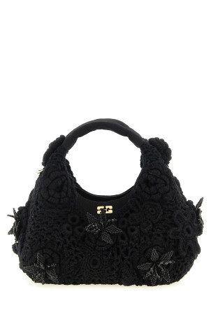 'Mini Hobo Crochet' handbag Black