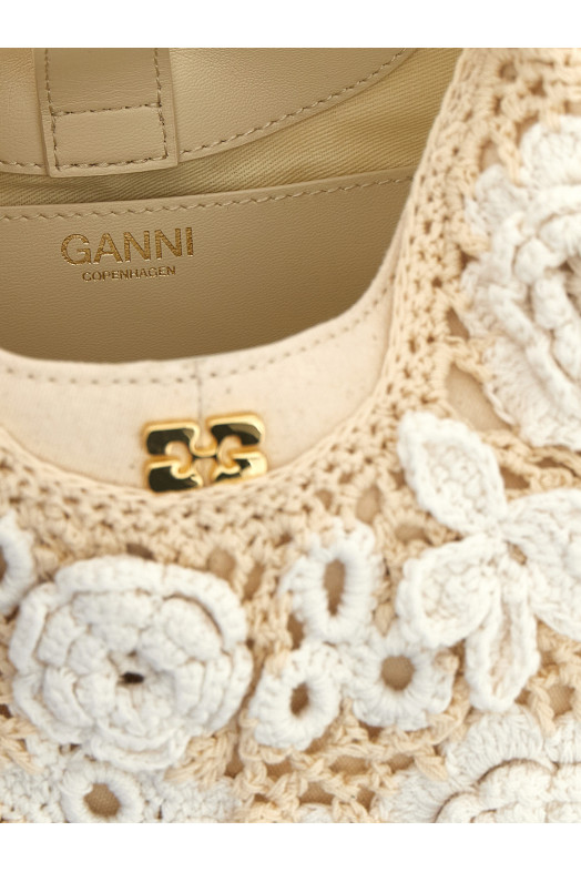 'Mini Hobo Crochet' handbag White