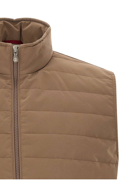 Quilted vest Beige