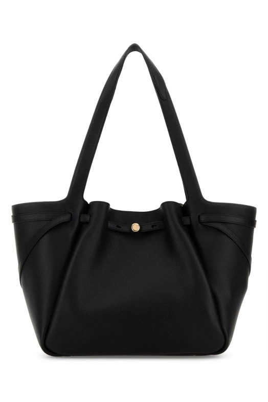 Black leather Romy shopping bag TORY BURCH (163388)