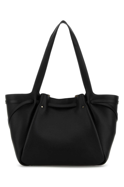 Black leather Romy shopping bag TORY BURCH (163388)
