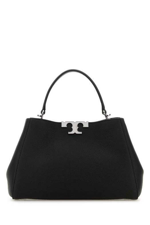 Black leather medium Eleanor handbag TORY BURCH (177217)