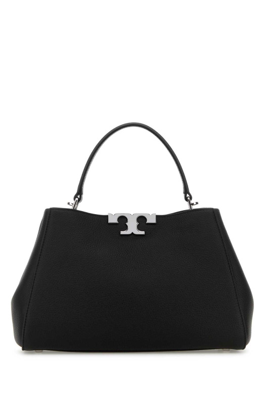 Black leather medium Eleanor handbag TORY BURCH (177217)
