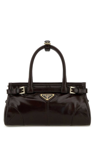 Dark brown leather mini Prada Bonnie handbag PRADA (1BA4862CYR)
