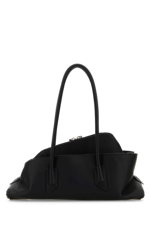 Black leather small La Passeggiata shoulder bag White THE ATTICO (250WAH00058LBT019AA)