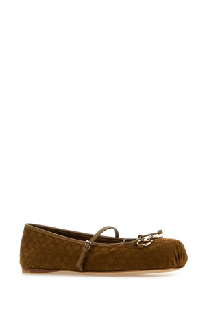 Biscuit suede ballerinas GUCCI (814413AAEEN)