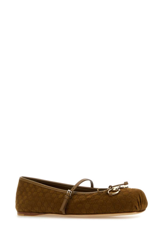 Biscuit suede ballerinas GUCCI (814413AAEEN)