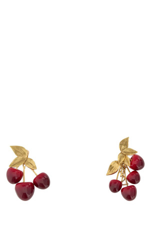 Two-tone metal and resine Cassandre earrings SAINT LAURENT (863195Y1591)