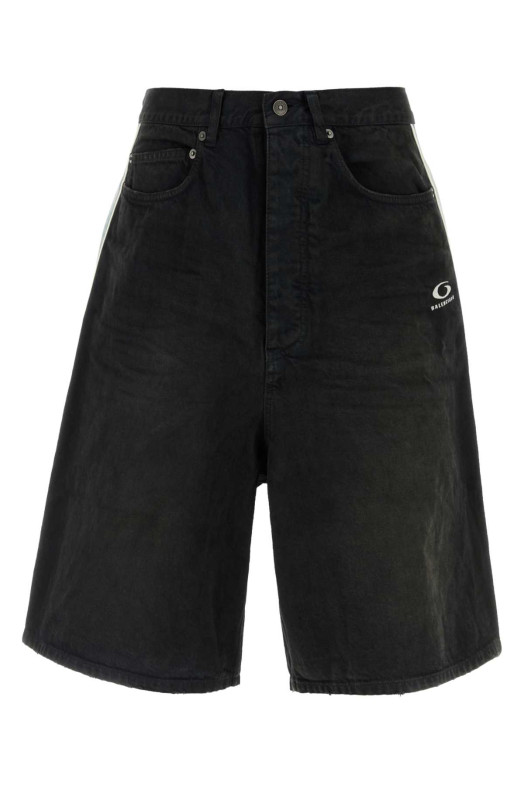 Black denim bermuda shorts BALENCIAGA (871360TQW56)