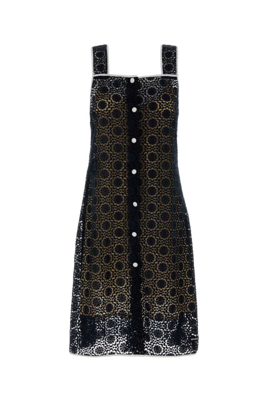 Платье из макраме синего цвета Blue MIU MIU (MF6354SOOO19KL)