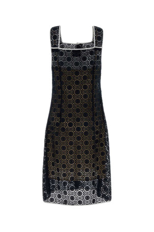 Midnight blue macrame lace dress Blue MIU MIU (MF6354SOOO19KL)