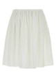 White cotton blend skirt Black MIU MIU (MG2592SOOO163M)