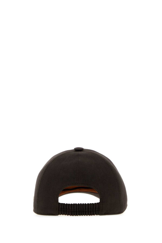 Dark brown linen baseball cap ZEGNA (RZ3I18HA3B7M)