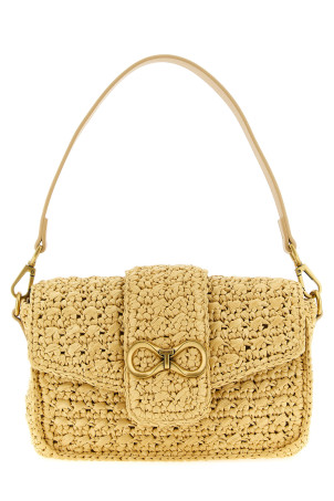 Raffia crossbody bag Beige