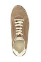 Knit-effect suede sneakers Beige