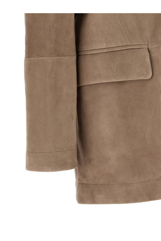 Suede blazer Beige