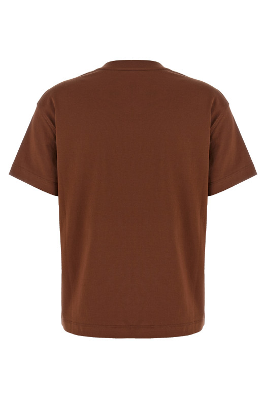 'Shiny Tab' T-shirt Brown