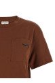 'Shiny Tab' T-shirt Brown
