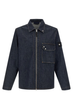 Джинсовая рубашка  Синяя STONE ISLAND L1S141200002S00J7VJ201