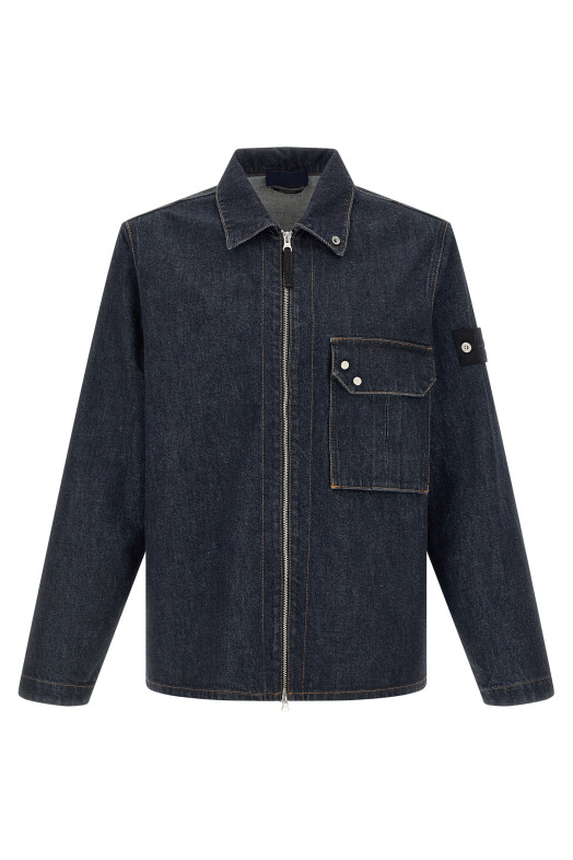 Джинсовая рубашка  Синяя STONE ISLAND L1S141200002S00J7VJ201