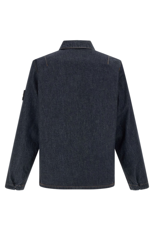 Джинсовая рубашка  Синяя STONE ISLAND L1S141200002S00J7VJ201