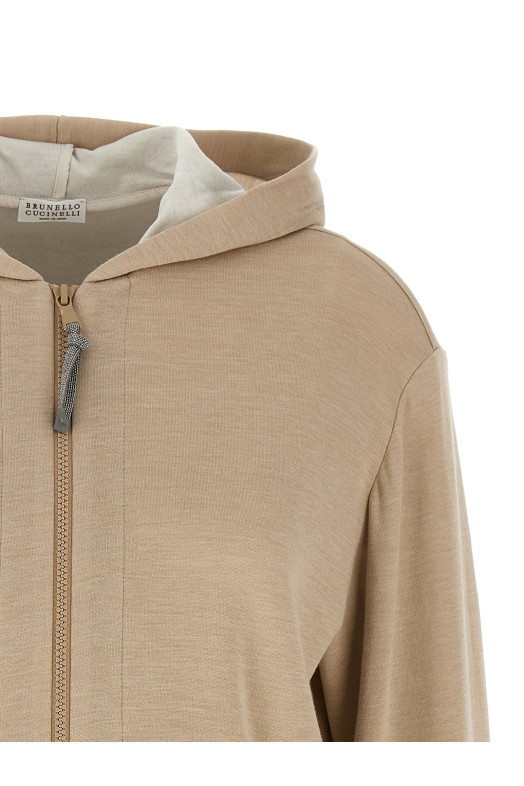 Толстовка с капюшоном «Precious Zipper Pull», бежевая MD828SB806C9066