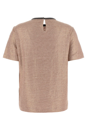 'Shiny Collar Detail' T-shirt Multicolor