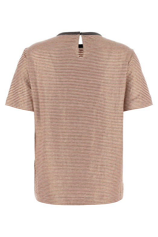 'Shiny Collar Detail' T-shirt Multicolor