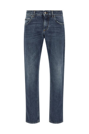 Джинси з деніму синього кольору DOLCE & GABBANA GYJCCDG8NZ5S9001