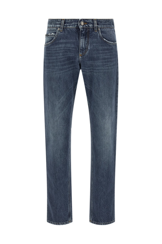 Джинсы из денима синего цвета DOLCE & GABBANA GYJCCDG8NZ5S9001