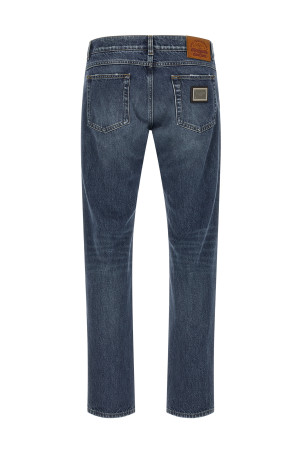Джинси з деніму синього кольору DOLCE & GABBANA GYJCCDG8NZ5S9001
