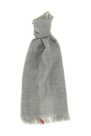Contrast border scarf Gray