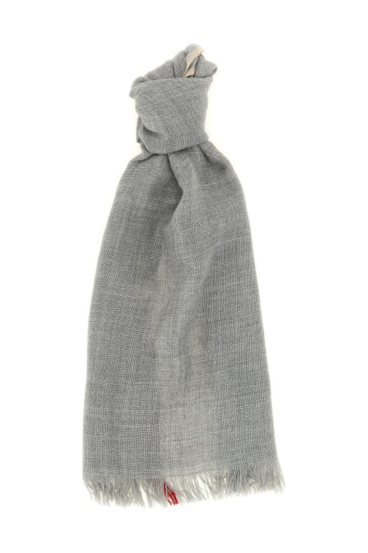 Contrast border scarf Gray