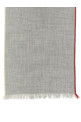 Contrast border scarf Gray