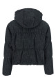 Denim-effect twill down jacket Blue