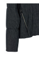 Denim-effect twill down jacket Blue