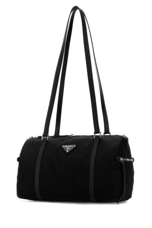 Большая сумка через плечо из черного нейлона Re-Nylon от PRADA (1BB154VMOMR064)