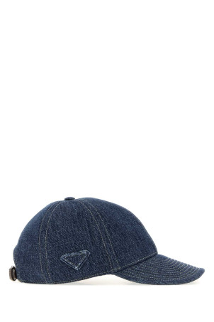 Denim baseball cap Blue PRADA (2HC5042FPY)