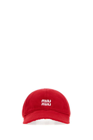 Red cotton baseball cap MIU MIU (5HC3692CR1)