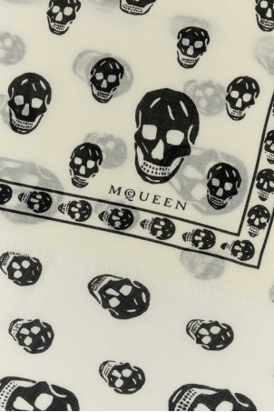 Шарф из шифона с принтом ALEXANDER MCQUEEN (8078893222Q)