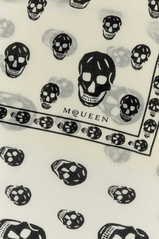 Шарф из шифона с принтом ALEXANDER MCQUEEN (8078893222Q)