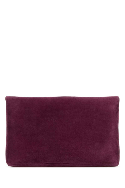 Фиолетовый замшевый клатч SAINT LAURENT (8515901U80W)