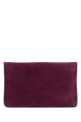 Фиолетовый замшевый клатч SAINT LAURENT (8515901U80W)