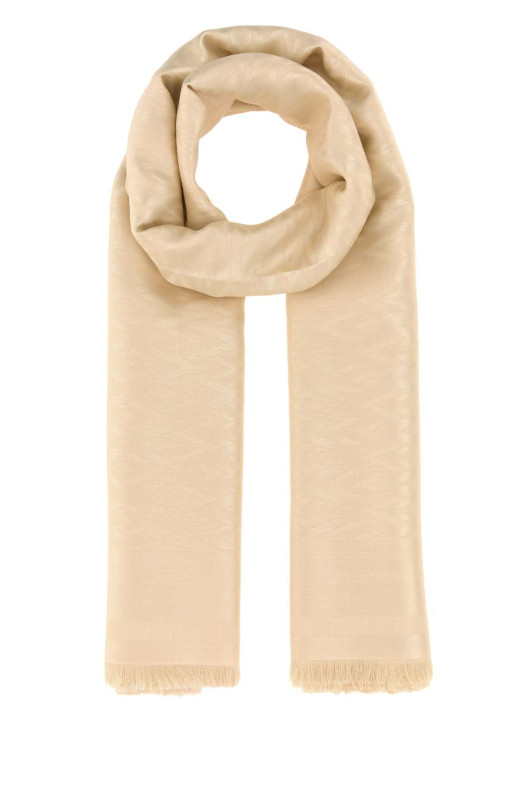 Cream silk blend scarf VALENTINO GARAVANI (9W2EB104HKS)