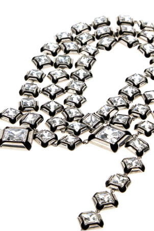 Silver metal Deconstructed Crystals necklace GIVENCHY (BF00TGF005)
