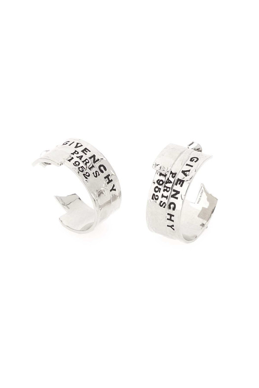 Серебристые металлические серьги GIVENCHY Tape (BF1165F003)