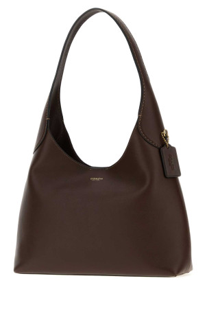 Dark brown leather Brooklyn 28 shoulder bag COACH NEW YORK (CU068)