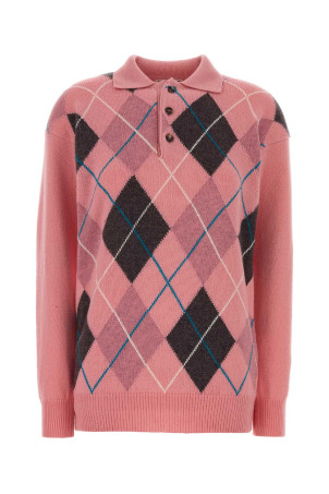 Pink wool polo shirt JW ANDERSON (KW1551YN0470)