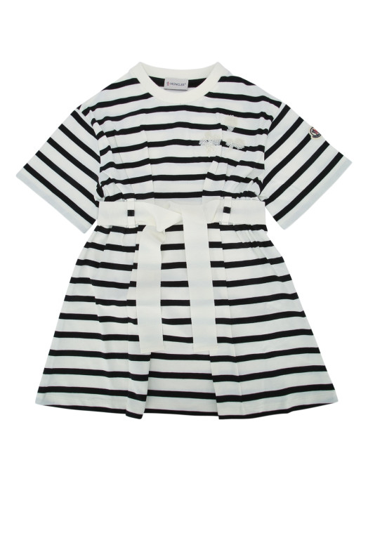 ПЛАТЬЕ белое/черное MONCLER JR (L19548I0001089AXT)